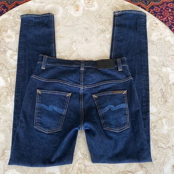 Nudie Jeans Thin Finn Dry Indigo Dips - Picture 4 of 12